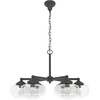 image:imageHunter  Saddle Creek 6light Noble Bronze Large Chandelier Dimmable Schoolhouse Style Candle Shaped for Bedrooms Kitchens Dining Living Rooms  19388
