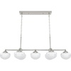 image:imageHunter  Saddle Creek 7light Brushed Nickel Extra Large Chandelier Dimmable Schoolhouse Style Linear Shaped for Bedrooms Kitchens Dining Living Rooms  19492