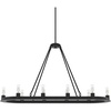 image:imageHunter  Saddlewood 10light Natural Black Iron Extra Large Chandelier Dimmable Casual Style Linear Shaped for Bedrooms Kitchens Dining Living Rooms  19027