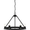 image:imageHunter  Saddlewood 6Light Natural Black Iron Large Chandelier Dimmable Casual Style Wagon Wheel Shaped for Bedrooms Kitchens Dining Living Rooms  19033