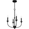image:imageHunter  Southcrest 4Light Matte Black Casual Style Dimmable Medium Size Chandelier for Bedrooms Kitchens Dining Living Rooms  19638