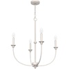 image:imageHunter  Southcrest 4light Distressed White Large Chandelier Dimmable Casual Style Candle Shaped for Bedrooms Kitchens Dining Living Rooms  19637