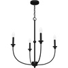 image:imageHunter  Southcrest 4light Matte Black Large Chandelier Dimmable Casual Style Candle Shaped for Bedrooms Kitchens Dining Living Rooms  19636