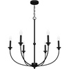 image:imageHunter  Southcrest 6Light Matte Black Large Chandelier Dimmable Casual Style Candle Shaped for Bedrooms Kitchens Dining Living Rooms  19634