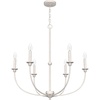 image:imageHunter  Southcrest 6light Distressed White Large Chandelier Dimmable Casual Style Candle Shaped for Bedrooms Kitchens Dining Living Rooms  19635