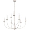 image:imageHunter  Southcrest 9light Distressed White Large Chandelier Dimmable Casual Style Candle Shaped for Bedrooms Kitchens Dining Living Rooms  19633