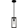 image:imageHunter  Squire Manor 1light Matte Black Mini Pendant Light Dimmable Modern Style Rectangle Shaped for Bedrooms Kitchens Dining Living Rooms  19769