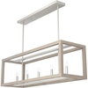 image:imageHunter  Squire Manor 5light Matte Black Extra Large Chandelier Dimmable Modern Style Linear Shaped for Bedrooms Kitchens Dining Living Rooms  19090Brushed Nickel
