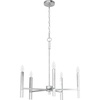 image:imageHunter  Sunjai 5light Brushed Nickel Large Chandelier Dimmable Formal Style Candle Shaped for Bedrooms Kitchens Dining Living Rooms  19522
