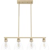 image:imageHunter  Van Nuys 4light Alturas Gold Large Chandelier Dimmable Transitional Style Linear Shaped for Bedrooms Kitchens Dining Living Rooms  48037Alturas Gold