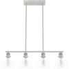 image:imageHunter  Van Nuys 4light Alturas Gold Large Chandelier Dimmable Transitional Style Linear Shaped for Bedrooms Kitchens Dining Living Rooms  48037Brushed Nickel