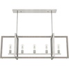 image:imageHunter  Woodburn 5light Brushed Nickel Extra Large Chandelier Dimmable Modern Style Linear Shaped for Bedrooms Kitchens Dining Living Rooms  19811