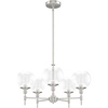 image:imageHunter  Xidane 5light Alturas Gold Large Chandelier Dimmable Mid Century Modern Style Round Shaped for Bedrooms Kitchens Dining Living Rooms  19741Brushed Nickel
