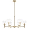 image:imageHunter  Xidane 6light Brushed Nickel Large Chandelier Dimmable Mid Century Modern Style Round Shaped for Bedrooms Kitchens Dining Living Rooms  19744Alturas Gold