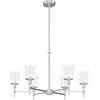 image:imageHunter  Xidane 6light Brushed Nickel Large Chandelier Dimmable Mid Century Modern Style Round Shaped for Bedrooms Kitchens Dining Living Rooms  19744Brushed Nickel