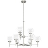 image:imageHunter  Xidane 9light Alturas Gold Large Chandelier Dimmable Round Shaped for Bedrooms Kitchens Dining Living Rooms  19745Brushed Nickel
