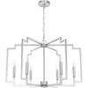 image:imageHunter  Zoanne 6light Brushed Nickel Large Chandelier Dimmable Modern Style Geometric Shaped for Bedrooms Kitchens Dining Living Rooms  19571