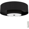 image:imageHunter 30 Brookside Fandelier Ceiling Fan LED Light Remote Black  Compact indoor fandelier with enclosed blades LED light remote and statement style for bedrooms offices or small spacesMatte Black  Black Shade