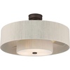 image:imageHunter 30 Brookside Fandelier Ceiling Fan LED Light Remote Black  Compact indoor fandelier with enclosed blades LED light remote and statement style for bedrooms offices or small spacesMatte Bronze