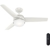 image:imageHunter 48 inch Indoor Ceiling Fan with LED Light and Remote Control  White Ceiling Fan Standard Mount 3 Blades For Bedroom Living Room or Kitchen Quiet  Midtown 54211 Fresh White  with LED Light and Remote Control Quiet 3 Blades For Bedroom Living Room Kitchen 54211Fresh White