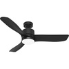 image:imageHunter 52 Bolsa Indoor Ceiling Fan with LED Light Remote Matte Black  SureSpeed high velocity airflow 6speed DC motor and 3 downrod support living rooms bedrooms offices or great roomsMatte Black