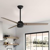 image:imageHunter 60 Cassius ENERGY STAR Outdoor Ceiling Fan Wall Control Bronze  64 more efficient than conventional models with 4speed Eco Whisper DC motor for great rooms or covered patiosMatte Black
