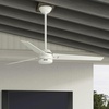 image:imageHunter 60 Cassius ENERGY STAR Outdoor Ceiling Fan Wall Control Bronze  64 more efficient than conventional models with 4speed Eco Whisper DC motor for great rooms or covered patiosFresh White