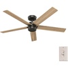 image:imageHunter Burton Outdoor or Indoor Ceiling Fan 52 inch Noble Bronze  No Light Standard Mount Wall Control 5 Blades For Living Room Patio Porch Garage 52264 Noble Bronze