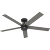 image:imageHunter Burton Outdoor or Indoor Ceiling Fan 52 inch Noble Bronze  No Light Standard Mount Wall Control 5 Blades For Living Room Patio Porch Garage 52264 Matte Black