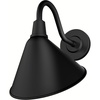 image:imageHunter Cassius 1Light Matte Black Outdoor Wall Light Dimmable Modern Farmhouse Sconce for Porch Patio Bedrooms or Living Rooms 13Inch Width 46010