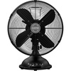 image:imageHunter Classic D12 Portable Desk Fan 12 inch 3 Speed Brushed Nickel 97315Matte Black