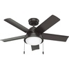 image:imageHunter Fan 44 inch Casual Noble Bronze Outdoor Ceiling Fan with LED Light Kit and Pull Chain Renewed