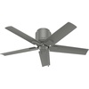 image:imageHunter Fan 44 inch Ceiling Fan with Pull Chain and No Light Outdoor or Indoor Matte Silver Ceiling Fan for Porch Living Room Office Kitchen Garage Renewed