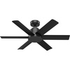 image:imageHunter Fan 44 inch Contemporary Fresh White Finish Outdoor Ceiling Fan with 6 Blades RenewedMatte Black