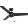 image:imageHunter Fan 44 inch Contemporary Fresh White Outdoor Ceiling Fan with Pull Chain RenewedMatte Black
