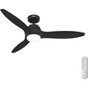 image:imageHunter Fan 52 Inch Fresh Black IndoorOutdoor Ceiling Fan with Lights and Remote Control for Farmhouse Patio Bedroom Living Room Office Basement Kitchen Dining Room Renewed