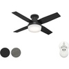 image:imageHunter Fan 52 inch Casual Fresh White IndoorOutdoor Ceiling Fan with LED Light Kit RenewedMatte Black