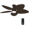 image:imageHunter Fan 52 inch Ceiling Fan with Light and Remote Outdoor or Indoor Matte Bronze Ceiling Fan for Porch Living Room Office Kitchen Garage 5 Blades Renewed