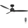 image:imageHunter Fan 52 inch Ceiling Fan with Lights and Remote Outdoor or Indoor Black Ceiling Fan for Porch Living Room Office Kitchen Garage Renewed