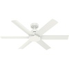 image:imageHunter Fan 52 inch Ceiling Fan with No Light Outdoor or Indoor Luxe Gold  Matte White Ceiling Fan for Porch Living Room Office Kitchen Garage 6 Blades Renewed Matte BlackFresh White