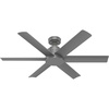 image:imageHunter Fan 52 inch Ceiling Fan with No Light Outdoor or Indoor Luxe Gold  Matte White Ceiling Fan for Porch Living Room Office Kitchen Garage 6 Blades Renewed Matte BlackMatte Silver