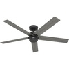image:imageHunter Fan 52 inch Ceiling Fan with No Light Outdoor or Indoor Matte Black Ceiling Fan for Porch Living Room Office Kitchen Garage 5 Blades Renewed