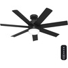 image:imageHunter Fan 52 inch IndoorOutdoor Matte Black Ceiling Fan with Light and Remote Control for Bedroom Living Room Dining Room Kitchen Office Patio CC5C15C35 Renewed