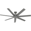 image:imageHunter Fan 60 Inch Casual Matte Silver Finish Outdoor Ceiling Fan With 7 Blades Renewed