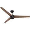 image:imageHunter Fan 60 inch Ceiling Fan with No Light Outdoor or Indoor Bronze Ceiling Fan with 3 Blades for Porch Living Room Office Kitchen Garage Renewed