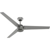 image:imageHunter Fan 60 inch Ceiling Fan with No Light Outdoor or Matte Silver Ceiling Fan for Porch Living Room Office Kitchen Garage 3 Blades Renewed