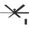image:imageHunter Fan 72 Inch Black IndoorOutdoor Ceiling fan with Remote for Porch Living Room Office Kitchen Renewed