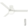 image:imageHunter Fan Outdoor or Indoor Ceiling Fan 52 in White Ceiling Fan with Light and Remote for Patios Living Room Bedroom Porch Garage 3 Blades Renewed