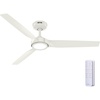 image:imageHunter Fan Outdoor or Indoor Ceiling Fan 52 in White Ceiling Fan with Light and Remote for Patios Living Room Bedroom Porch Garage 3 Blades Renewed Matte BlackFresh White