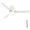image:imageHunter Gilmour Outdoor or Indoor Ceiling Fan 44 inch Matte Silver  with LED Light and Remote Control Low Profile Mount Quiet 3 Blades For Living Room Patio Porch Garage 51475Matte White